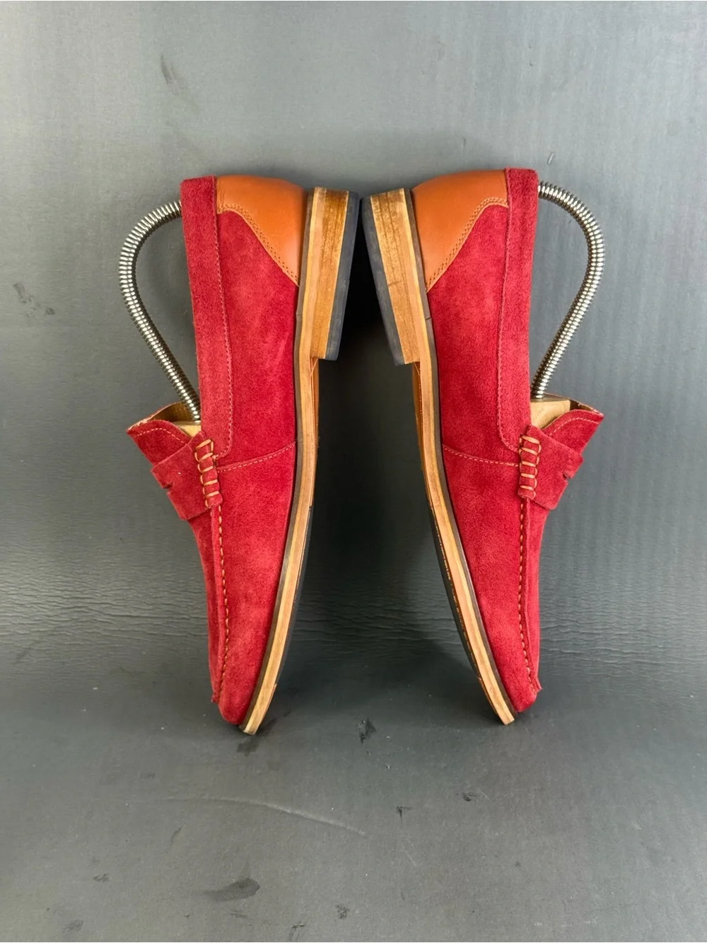 ALDO red suede Cynfran Penny Loafer shoes men’s size 9